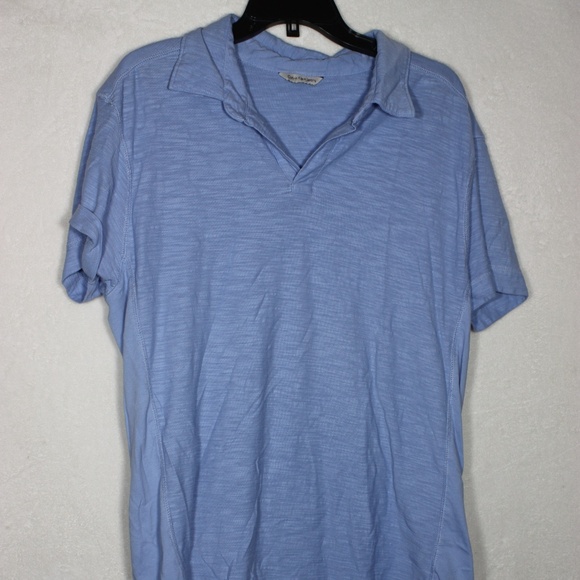 Calvin Klein Jeans Men's Shirt Light Blue Large Pullover Short Sleeve Collared - Picture 3 of 8